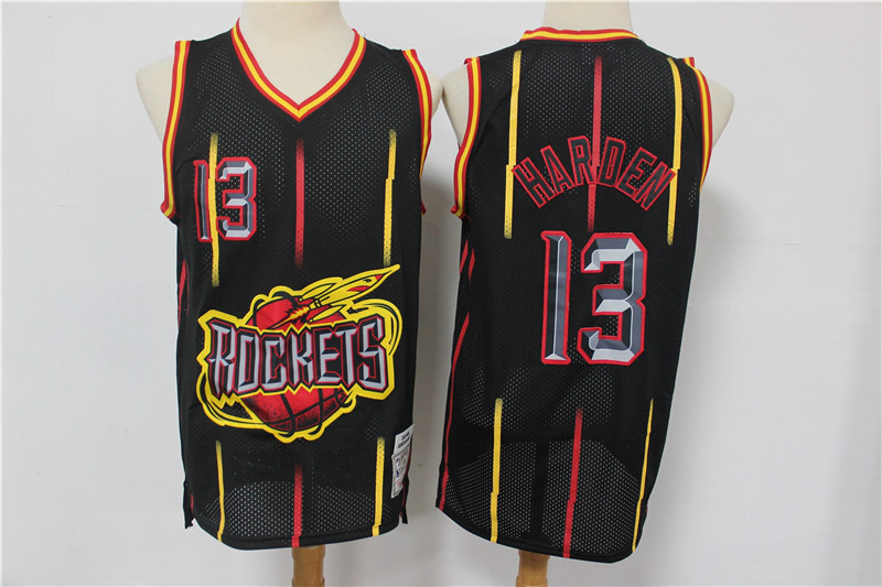 Men Houston Rockets 13 Harden black Game NBA Nike Jerseys Print